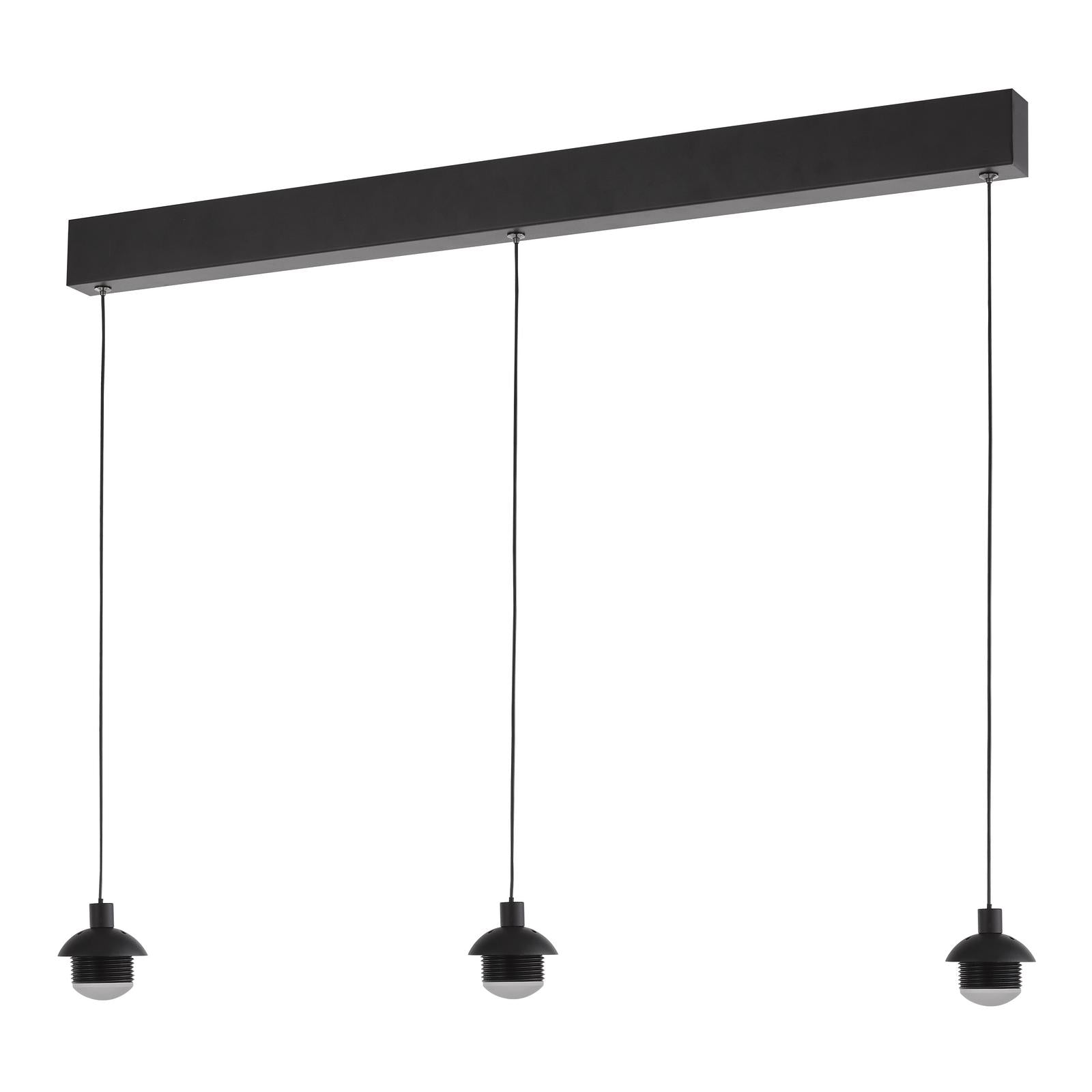 EIL0322 Eileen 3 Light Bar Pendant Matt Black LED