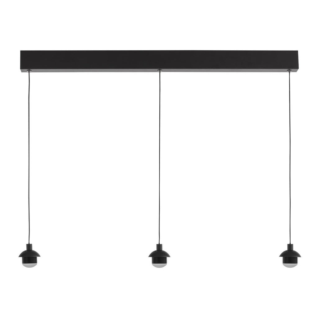 EIL0322 Eileen 3 Light Bar Pendant Matt Black LED