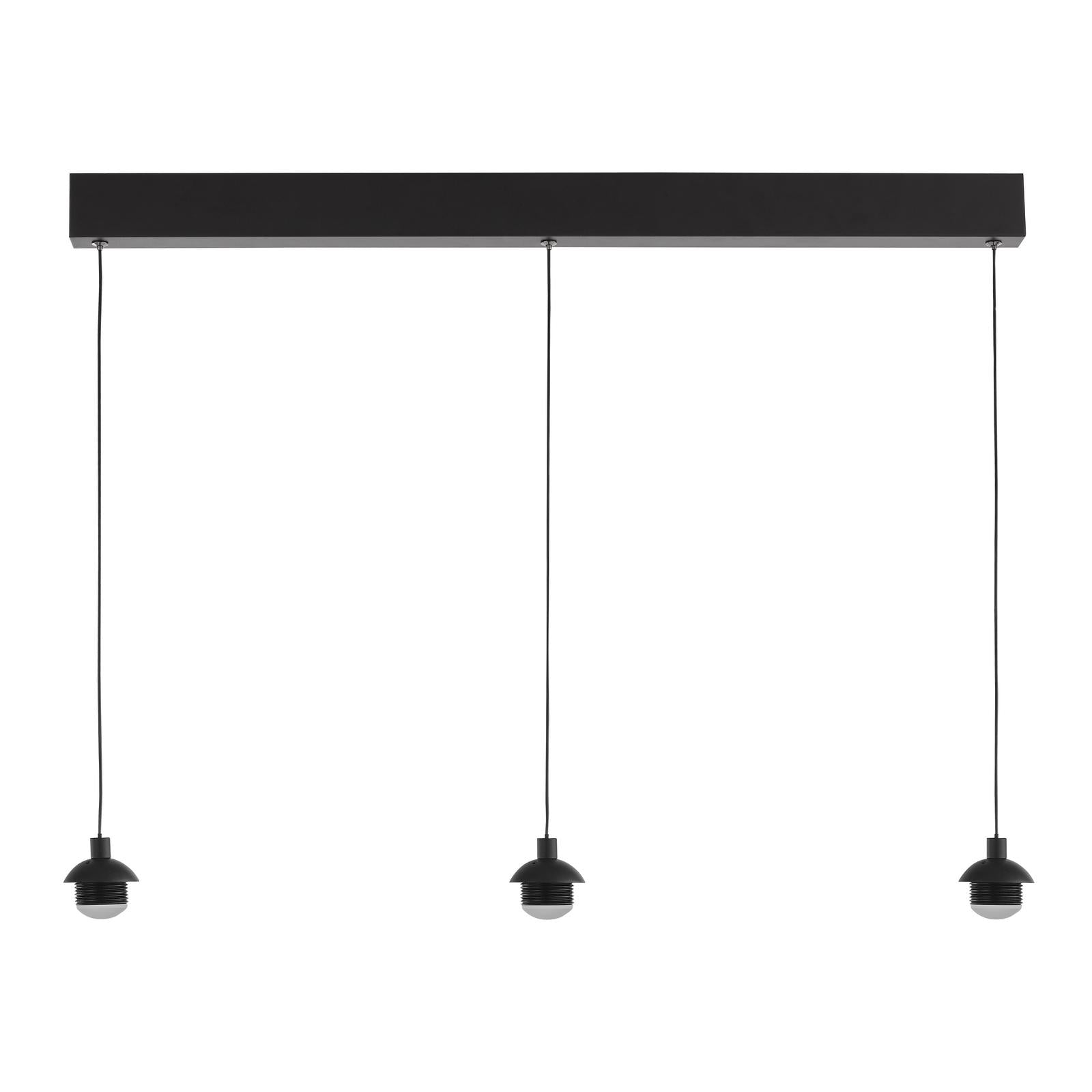 EIL0322 Eileen 3 Light Bar Pendant Matt Black LED