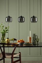 EIL0322 Eileen 3 Light Bar Pendant Matt Black LED