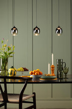 EIL0322 Eileen 3 Light Bar Pendant Matt Black LED