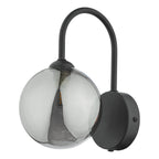 EIS0722 Eissa Wall Light Matt Black and Smoked Glass