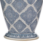 ELY4223-S1098 Ely Table Lamp Blue Ceramic With Shade