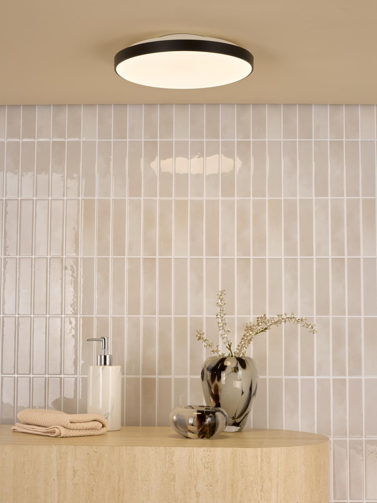 ESS5222 Essien Bathroom Ceiling Light White and Black LED IP44