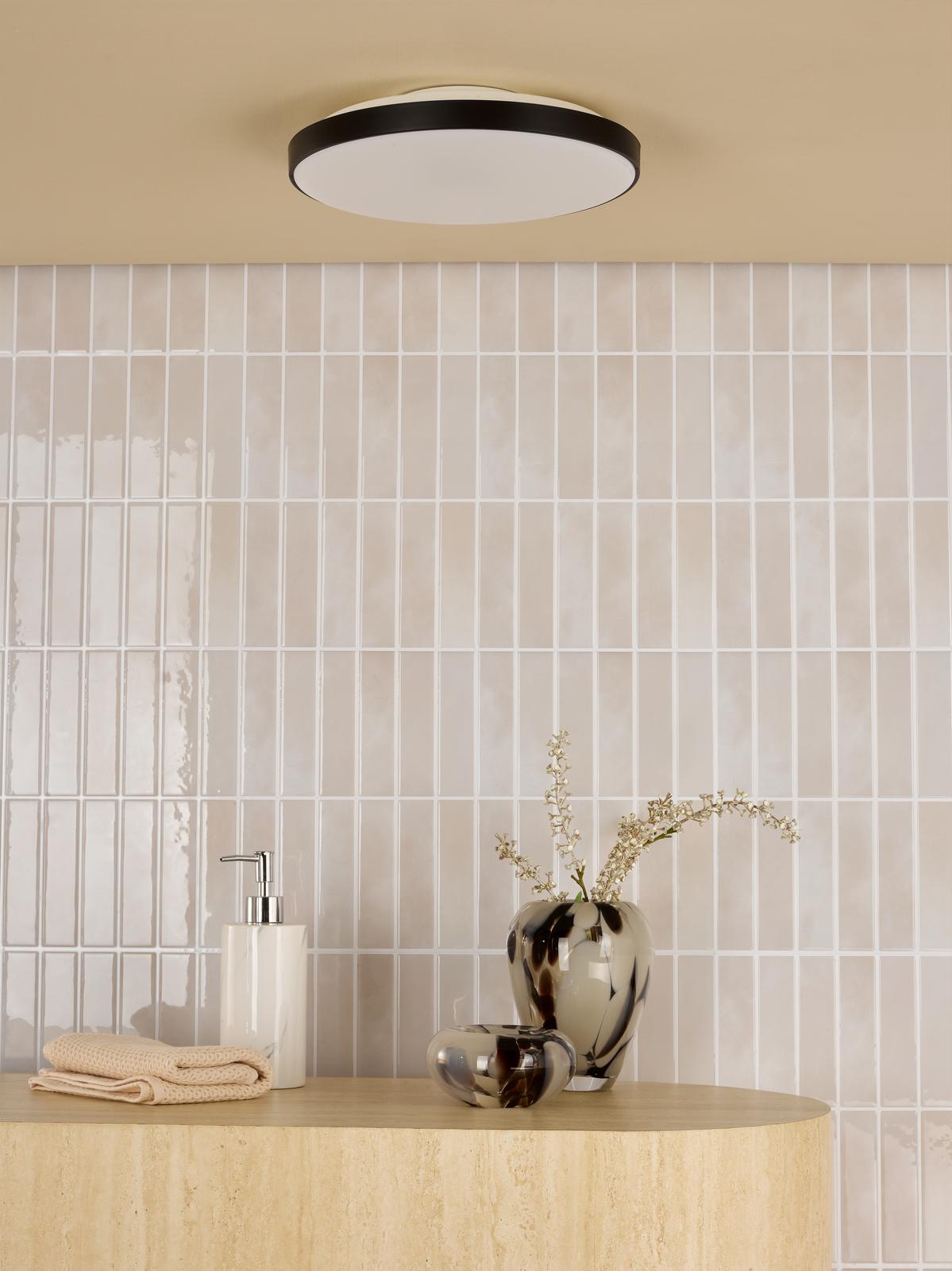 ESS5222 Essien Bathroom Ceiling Light White and Black LED IP44