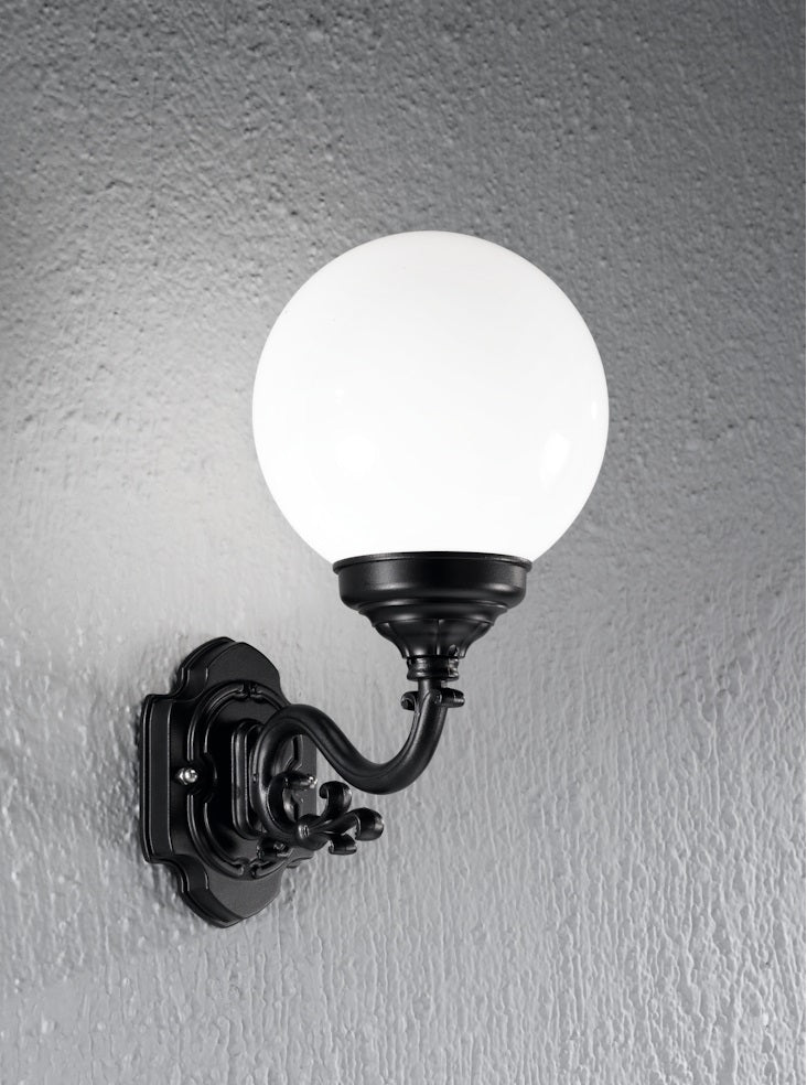 EXT6590 Rotonda Outside 1 Light Wall Bracket Black (S)