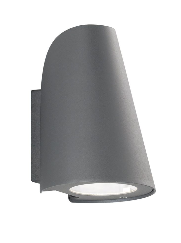 EXT6618 Exto Outside 1 Light Wall Flush Dark Grey (S)