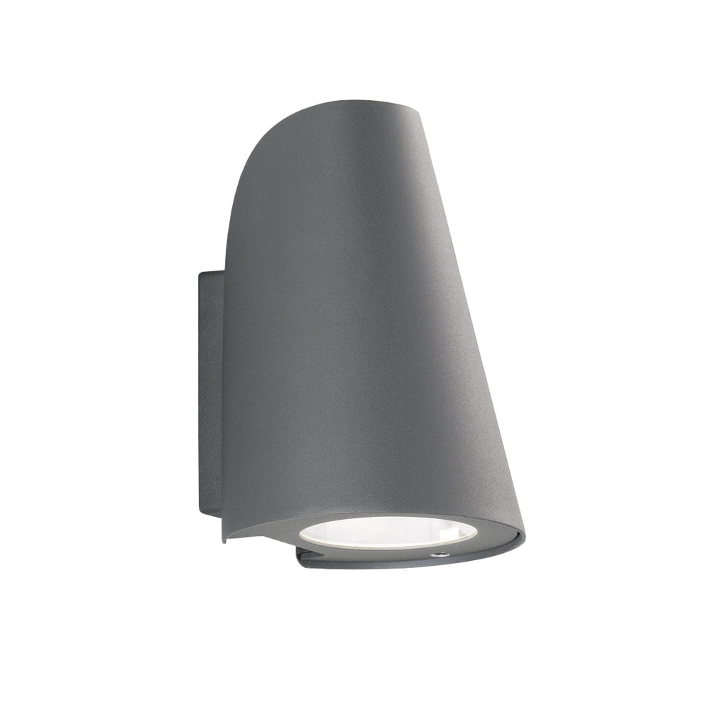 EXT6618 Exto Outside 1 Light Wall Flush Dark Grey (S)