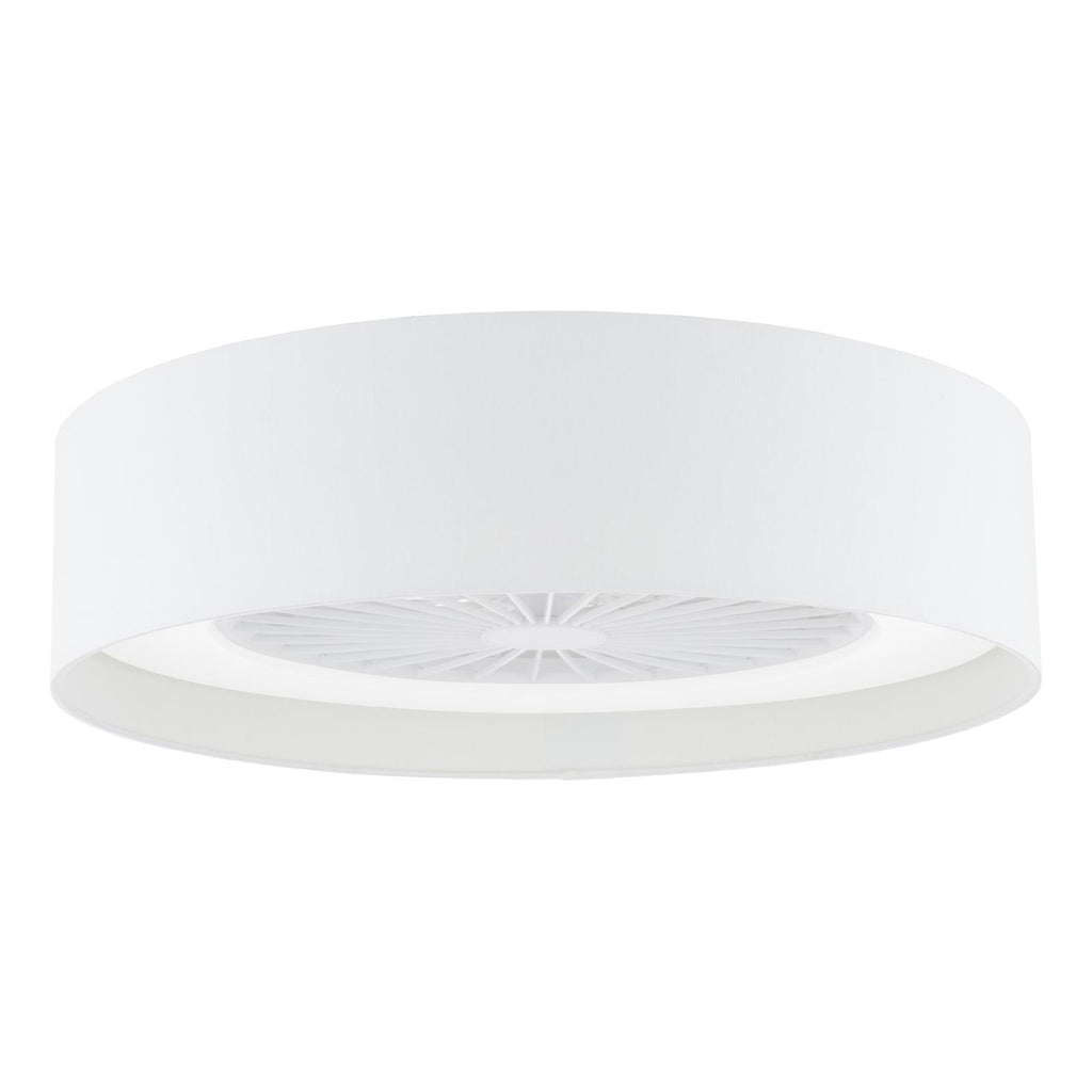 FAN522 Fan Flush White and White With Shade LED