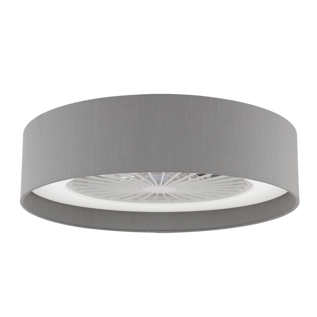 FAN5239 Fan Flush White and Grey With Shade LED