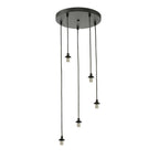 FED0522-F Federico 5 Light Cluster Pendant Matt Black Fitting Only (S)