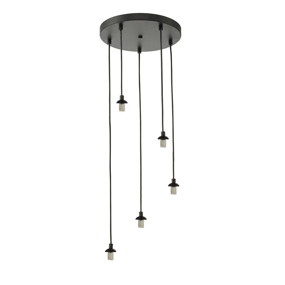FED0522-F Federico 5 Light Cluster Pendant Matt Black Fitting Only (S)