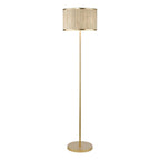 FEN4935 Fenella 3 Light Floor Lamp Gold Leaf and Seagrass