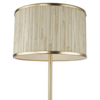 FEN4935 Fenella 3 Light Floor Lamp Gold Leaf and Seagrass