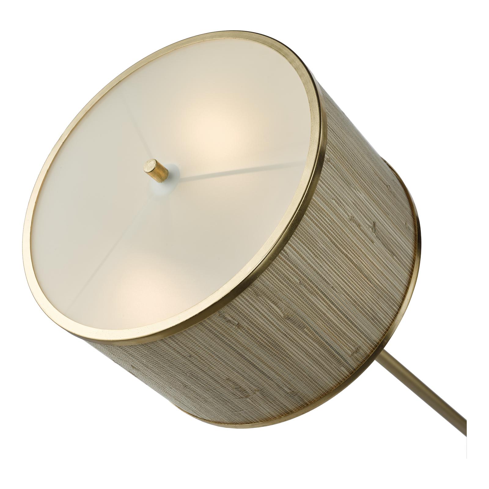 FEN4935 Fenella 3 Light Floor Lamp Gold Leaf and Seagrass