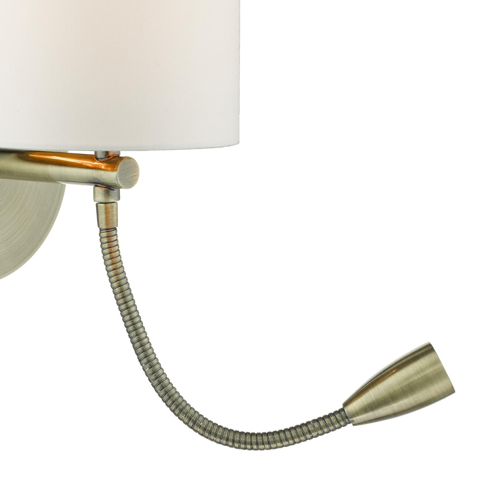 FET0775-S1061 Feta Wall Light Antique Brass With Shade LED