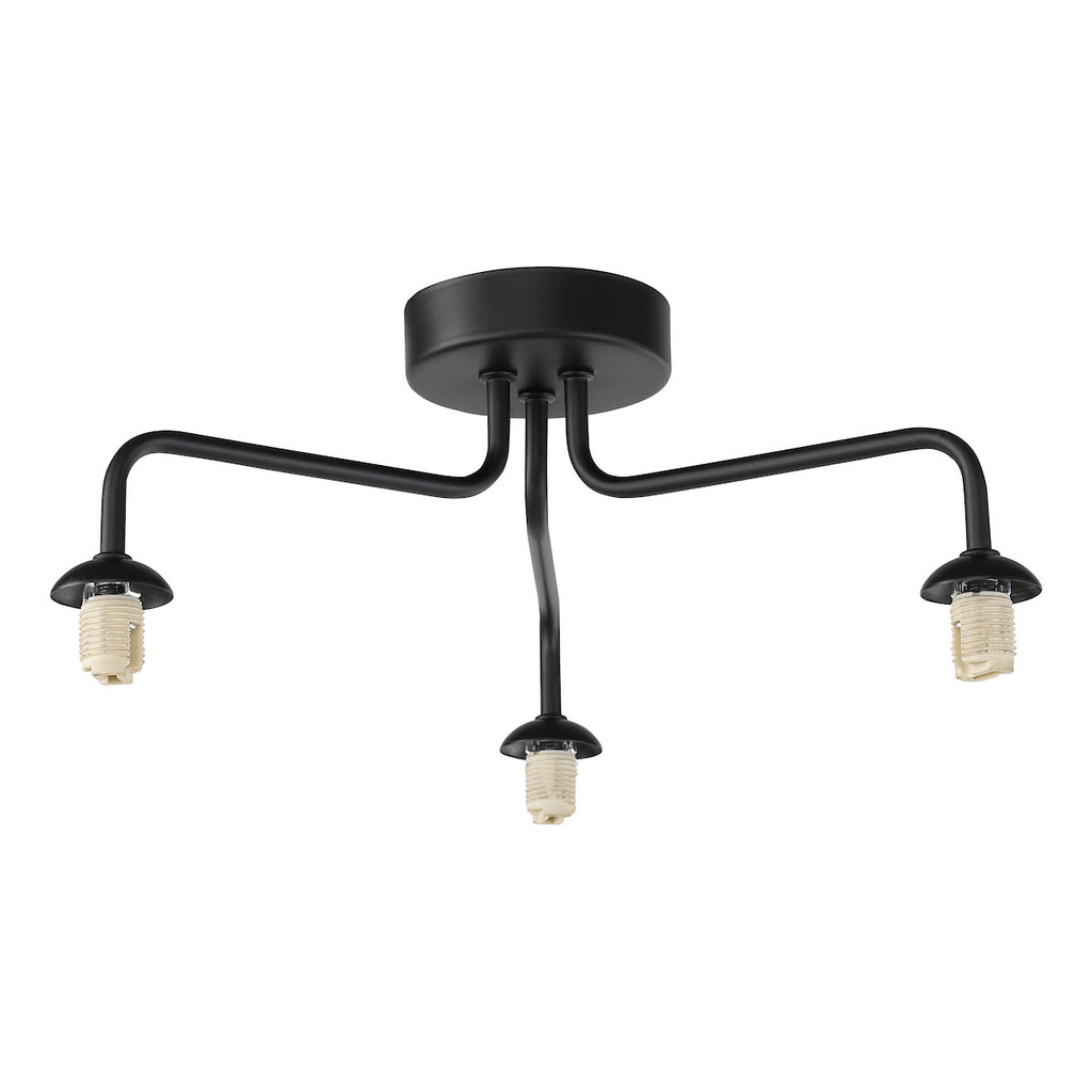 FEY0322-F Feya 3 Light Semi-Flush Matt Black Fitting Only (S)