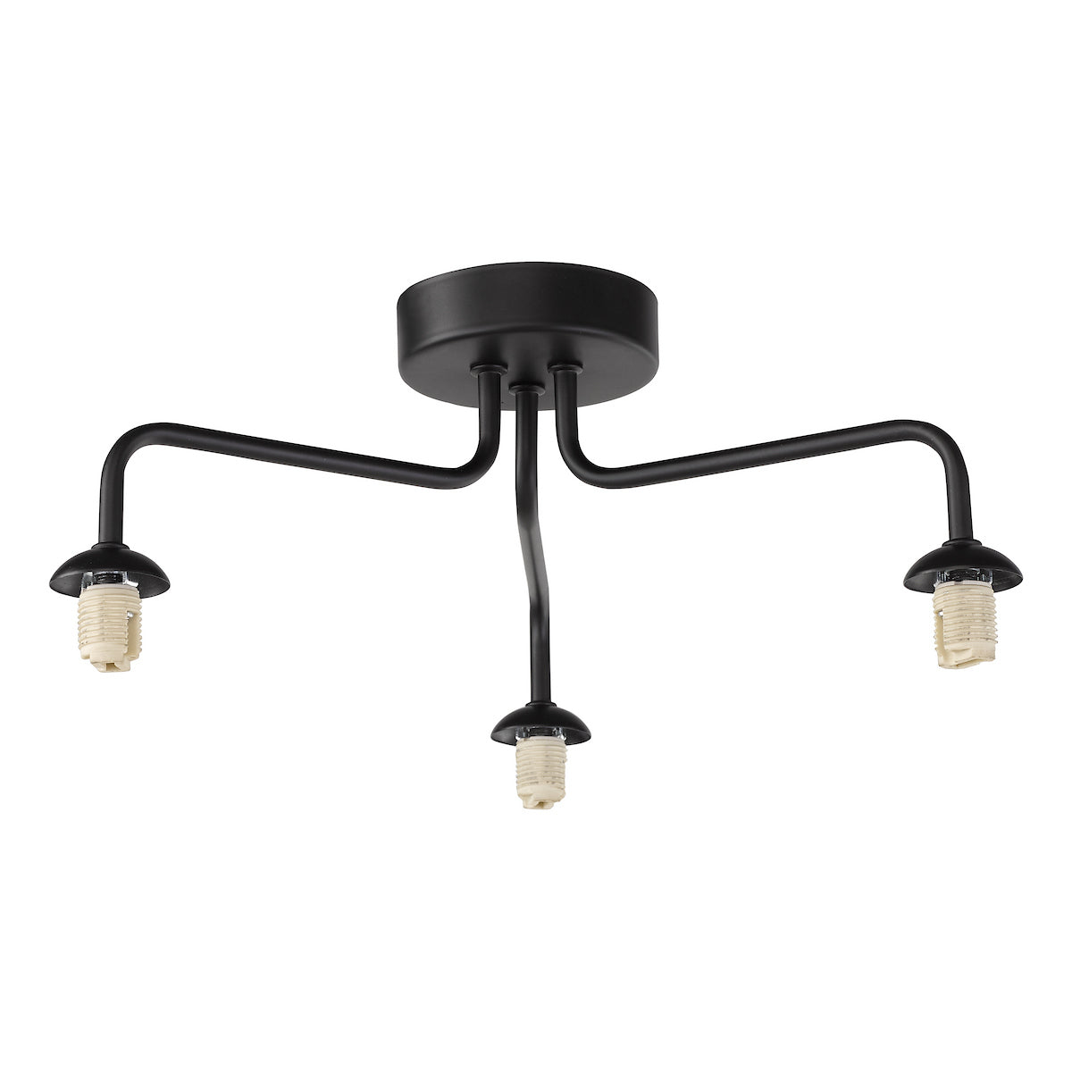 FEY0322-F Feya 3 Light Semi-Flush Matt Black Fitting Only (S)