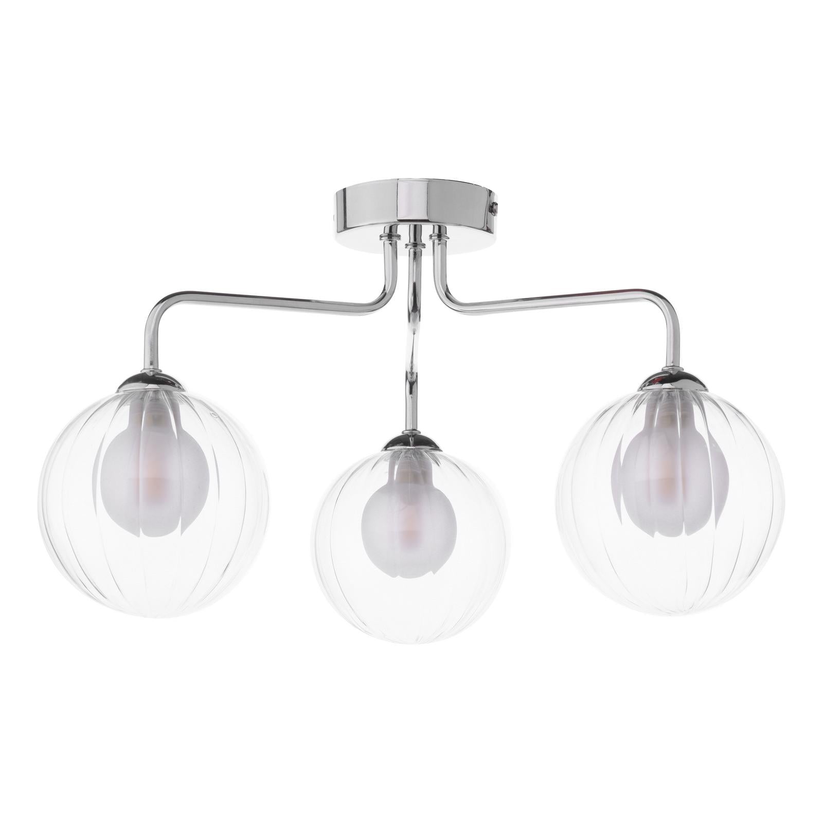 FEY0350-20 Feya 3 Light Semi Flush Polished Chrome With Clear/Opal Glass