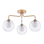 FEY0363-20 Feya 3 Light Semi-Flush Antique Bronze With Clear/Opal Glass