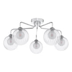FEY0550-20 Feya 5 Light Semi Flush Polished Chrome With Clear/Opal Glass