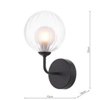 FEY0722-20 Feya Wall Light Matt Black With Clear/Opal Glass