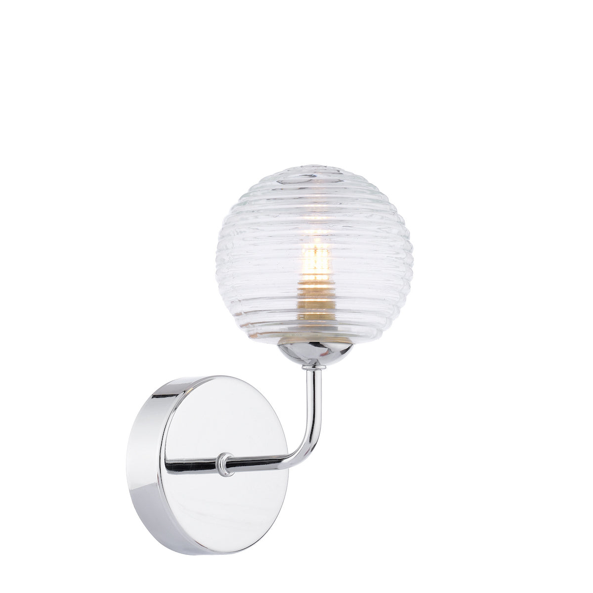 GL8 Mix & Match Ribbed Clear Glass Shade Only G9 8cm (S)