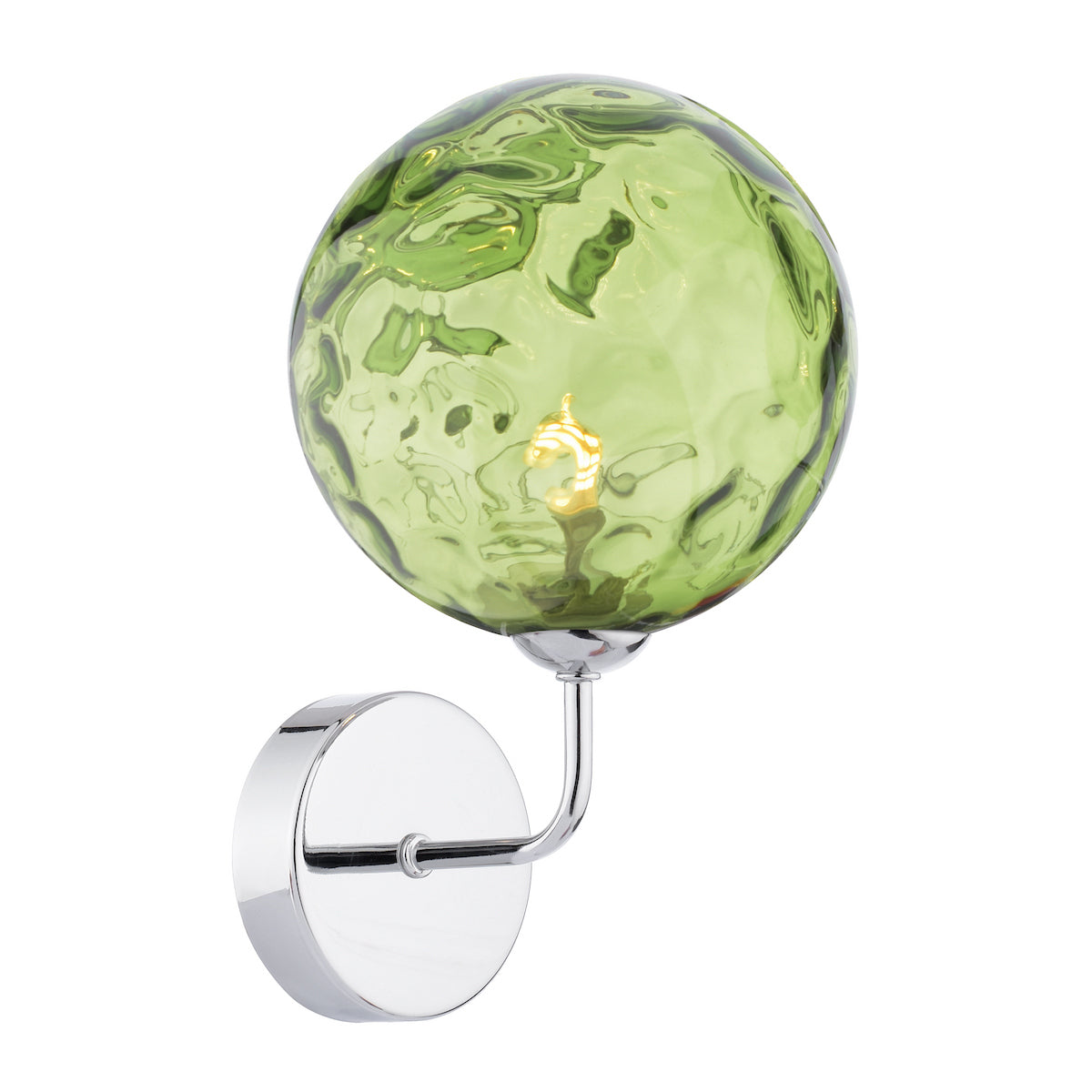 GL14 Mix & Match Green Dimpled Glass G9 15cm Shade Only (S)