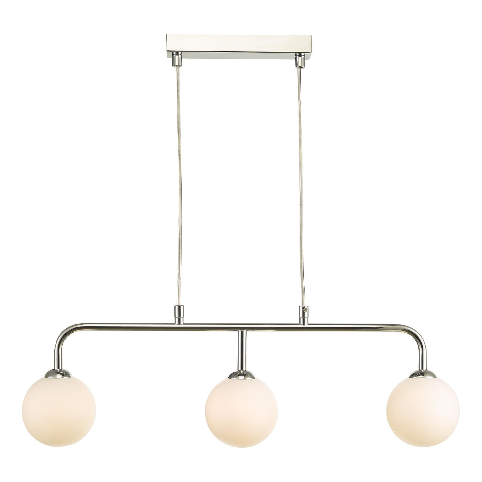 FEY6250-02 Feya 3 Light Bar Pendant Polished Chrome With Opal Glass