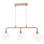 FEY6263-20 Feya 3 Light Bar Pendant Antique Bronze With Clear/Opal Glass