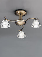 FL2163/3 Twista 3 Light Ceiling Flush Bronze (S)