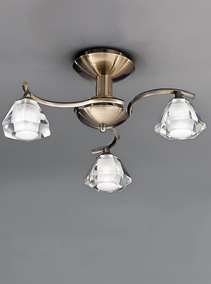 FL2163/3 Twista 3 Light Ceiling Flush Bronze (S)
