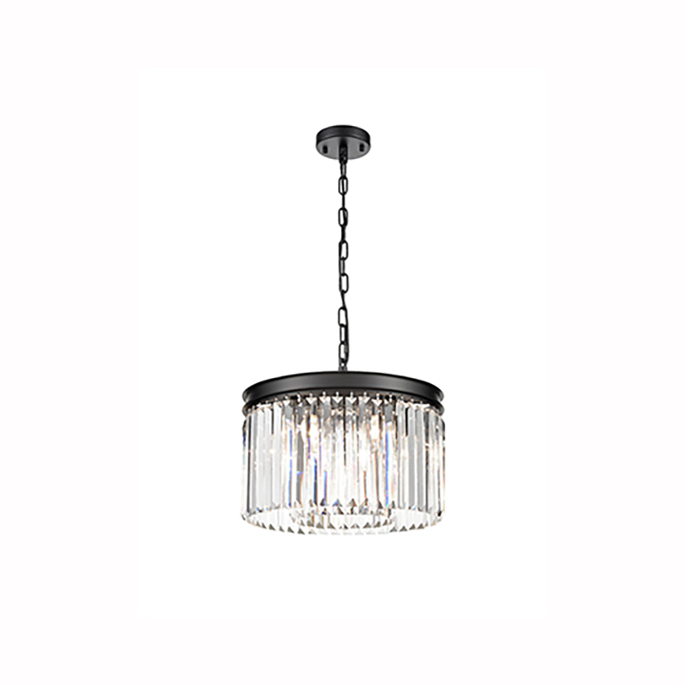 FL2413-5 Perdita 5 Light Pendant Black Crystal Drops (S)