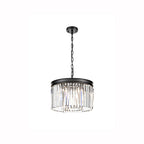 FL2413-5 Perdita 5 Light Pendant Black Crystal Drops (S)
