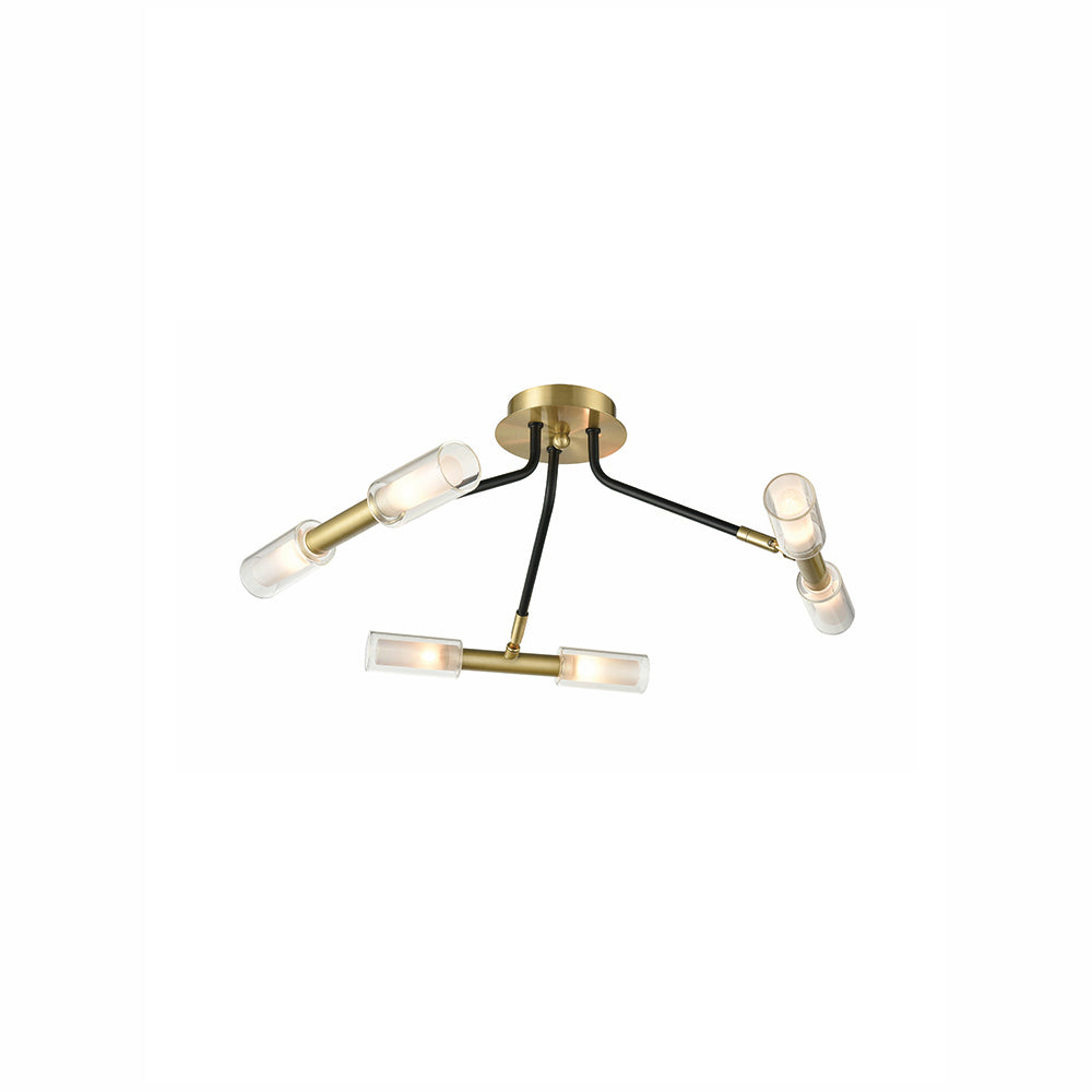 FL2435-6 Nano 6 Light Ceiling Light Black Bronze (S)