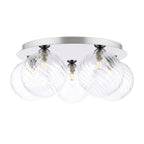 FOL5450-22 Foley 5 Light Flush Polished Chrome With Closed Glass
