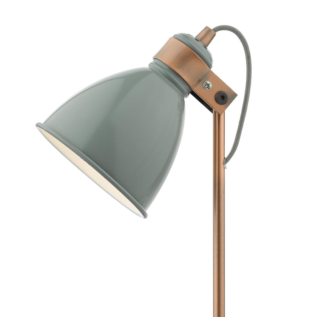 FRE4239 Frederick Desk Lamp Grey and Satin Copper