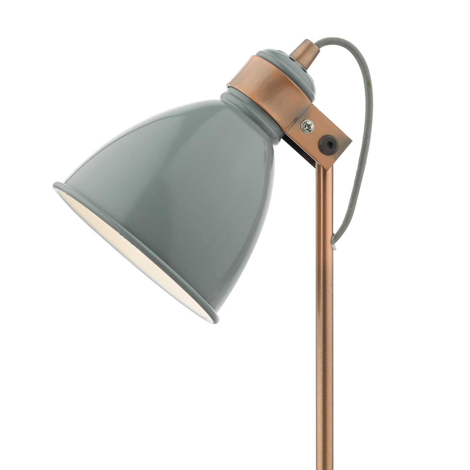 FRE4239 Frederick Desk Lamp Grey and Satin Copper