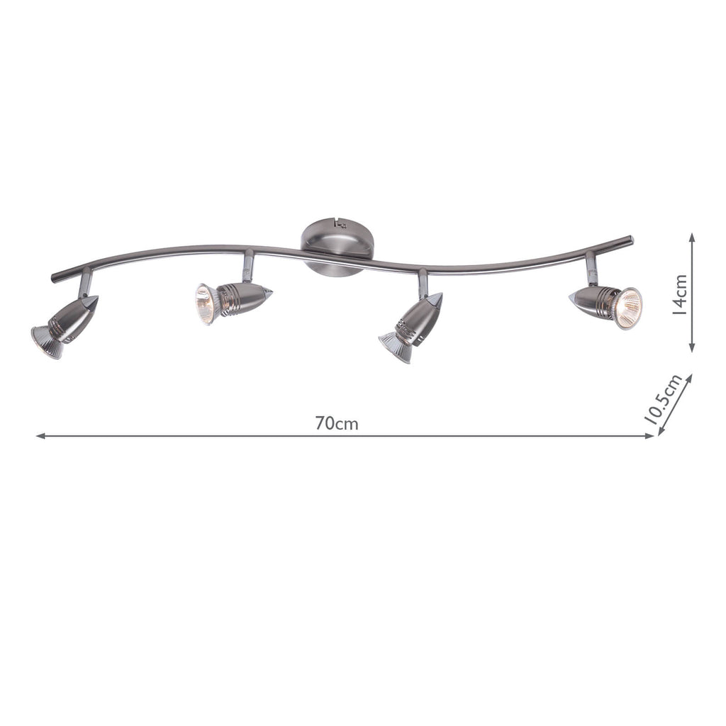 GEM8446 Gemini 4 Light Bar Spotlight Satin Chrome