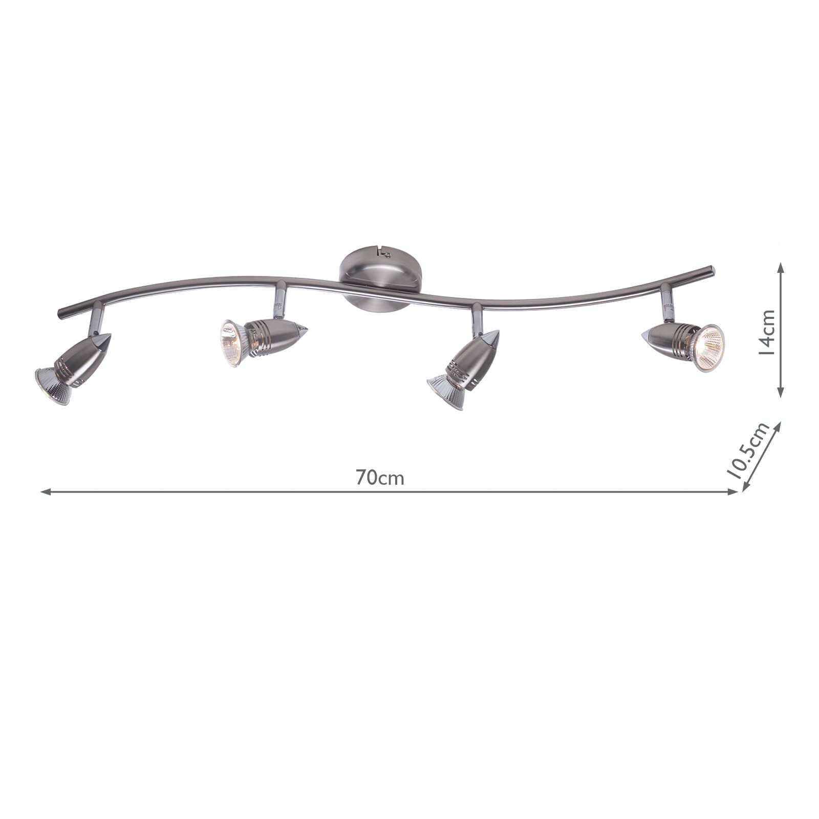 GEM8446 Gemini 4 Light Bar Spotlight Satin Chrome