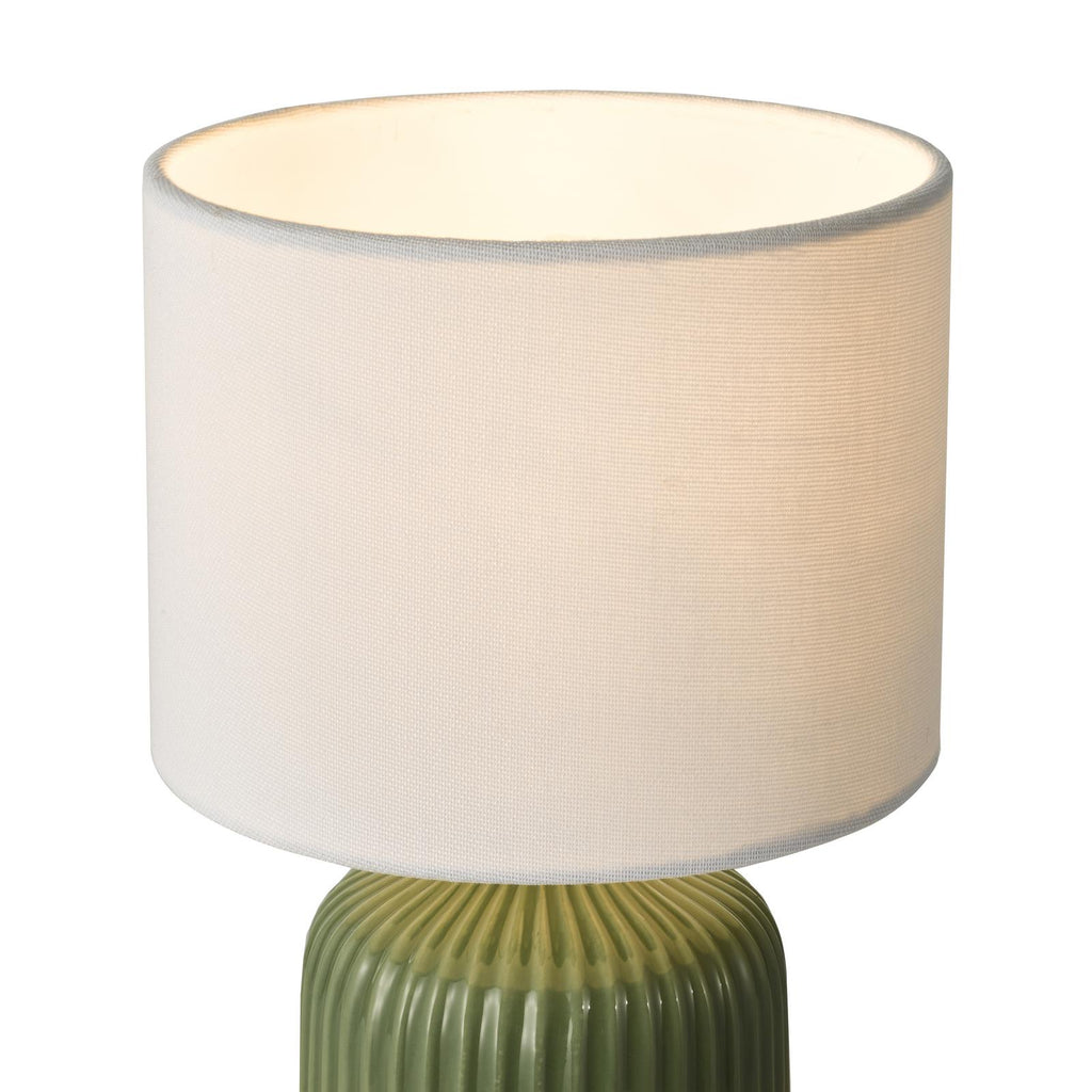 GIG4124 Gigi Twin Pack Table Lamp Green Ceramic With Shade
