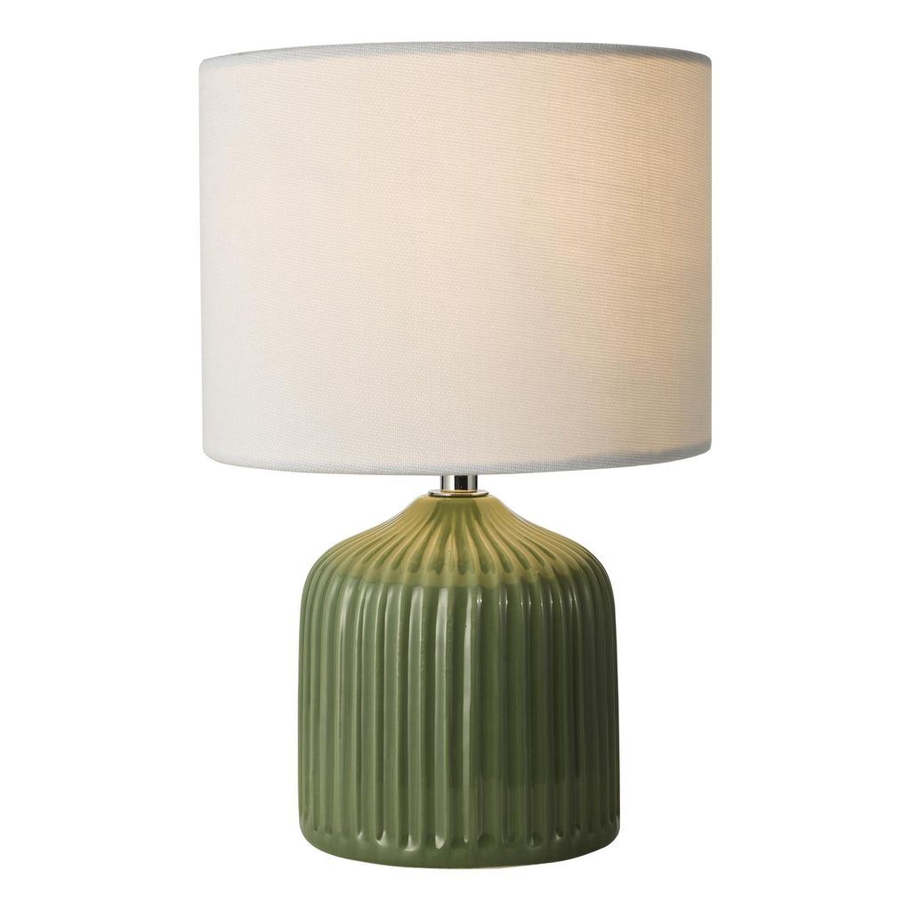 GIG4124 Gigi Twin Pack Table Lamp Green Ceramic With Shade