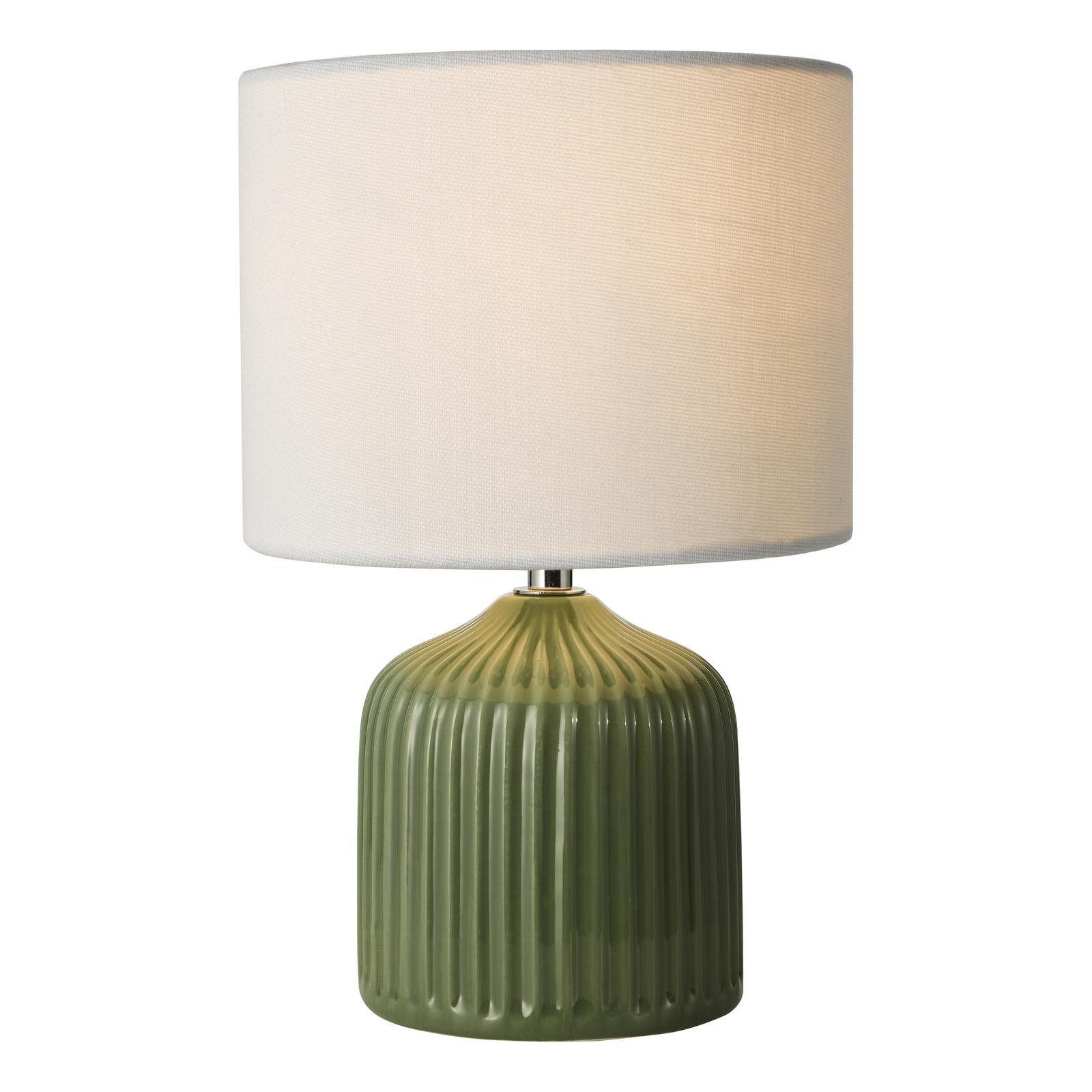 GIG4124 Gigi Twin Pack Table Lamp Green Ceramic With Shade