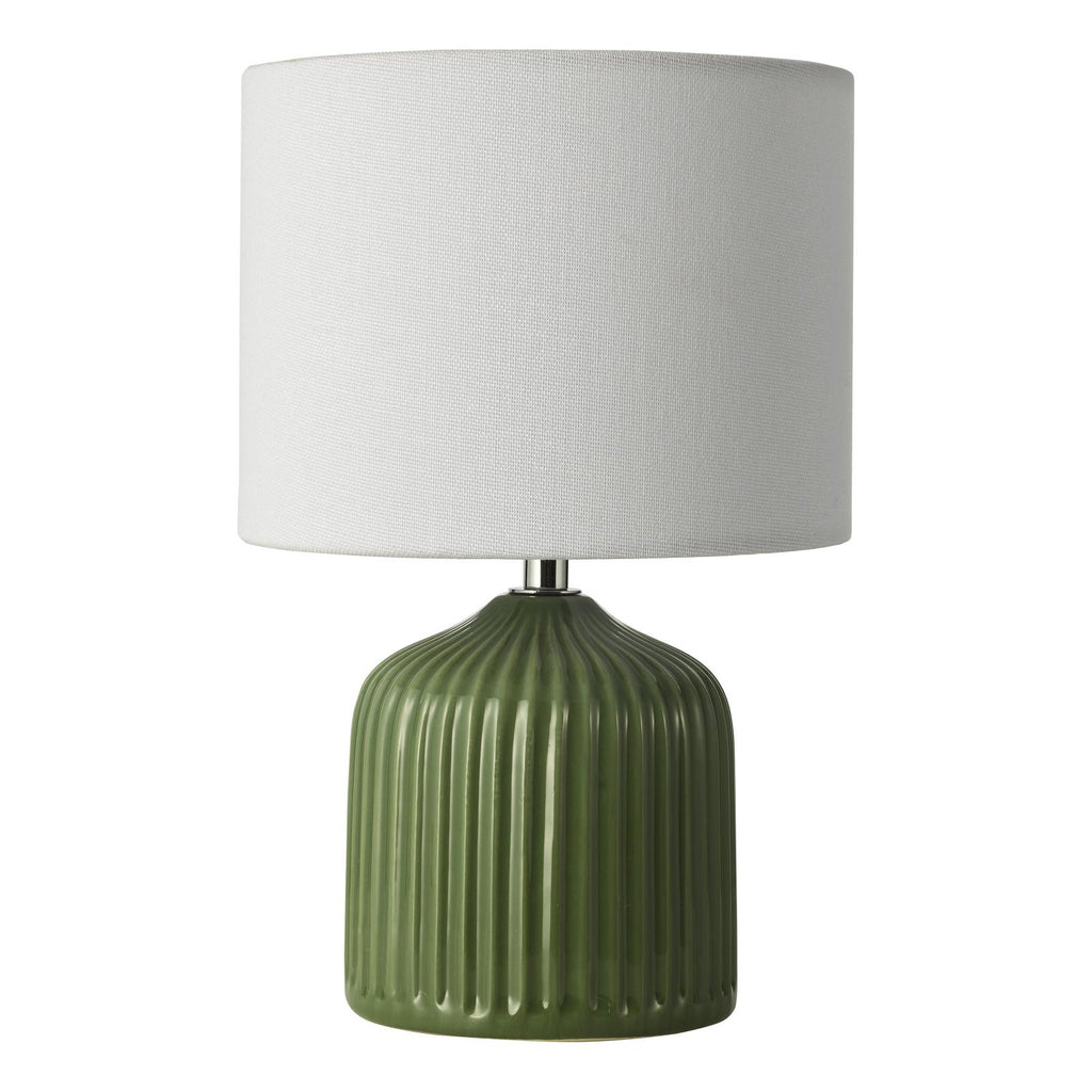 GIG4124 Gigi Twin Pack Table Lamp Green Ceramic With Shade