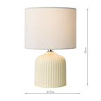 GIG4133 Gigi Twin Pack Table Lamp Cream Ceramic With Shade