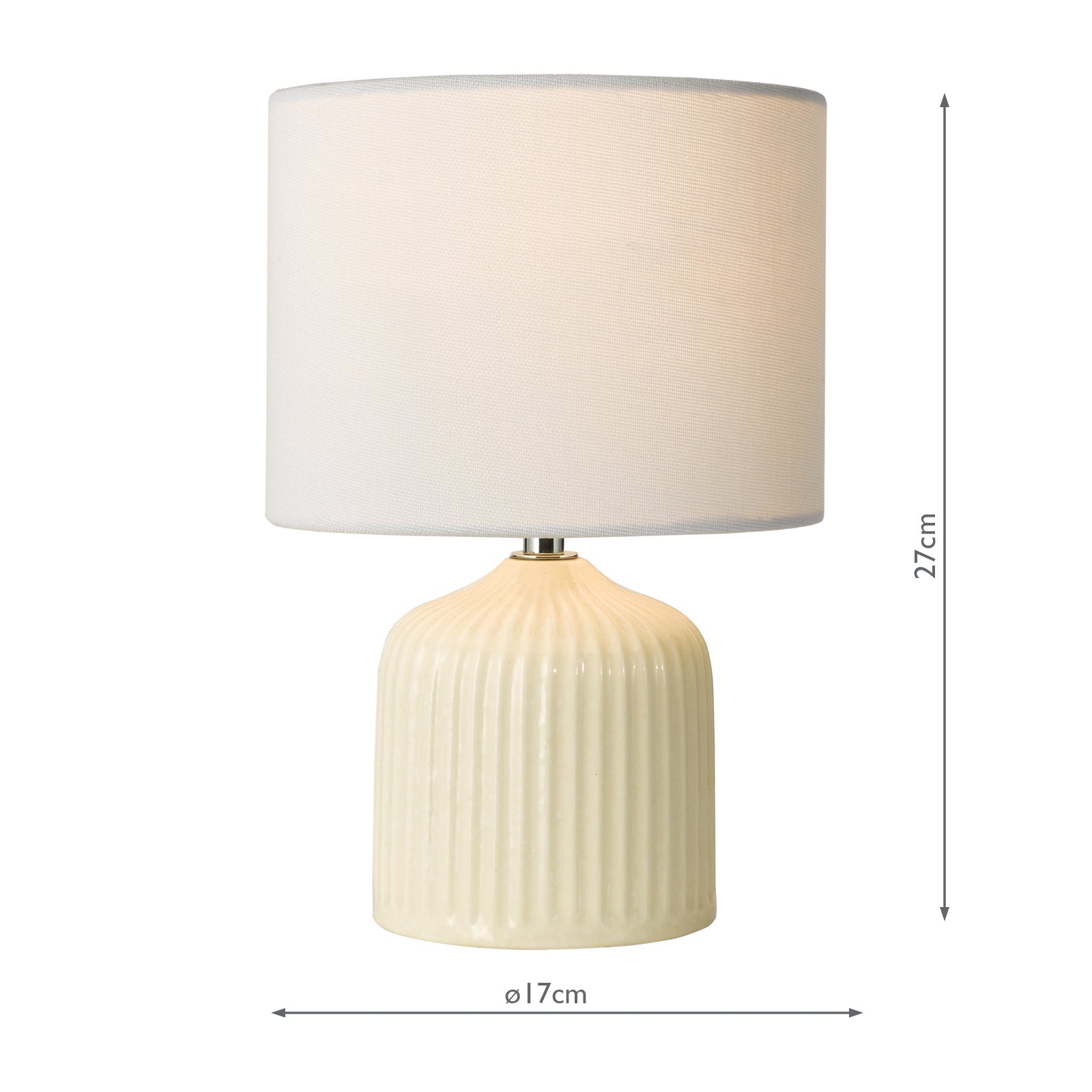 GIG4133 Gigi Twin Pack Table Lamp Cream Ceramic With Shade