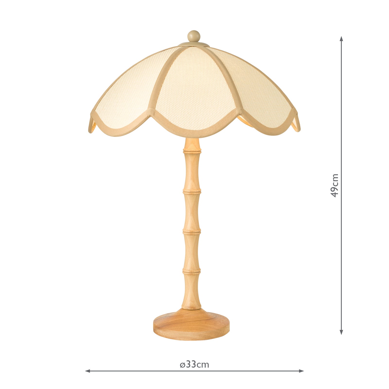 GIU4229 Giuliana 2 Light Table Lamp Natural Wood and Natural Wood