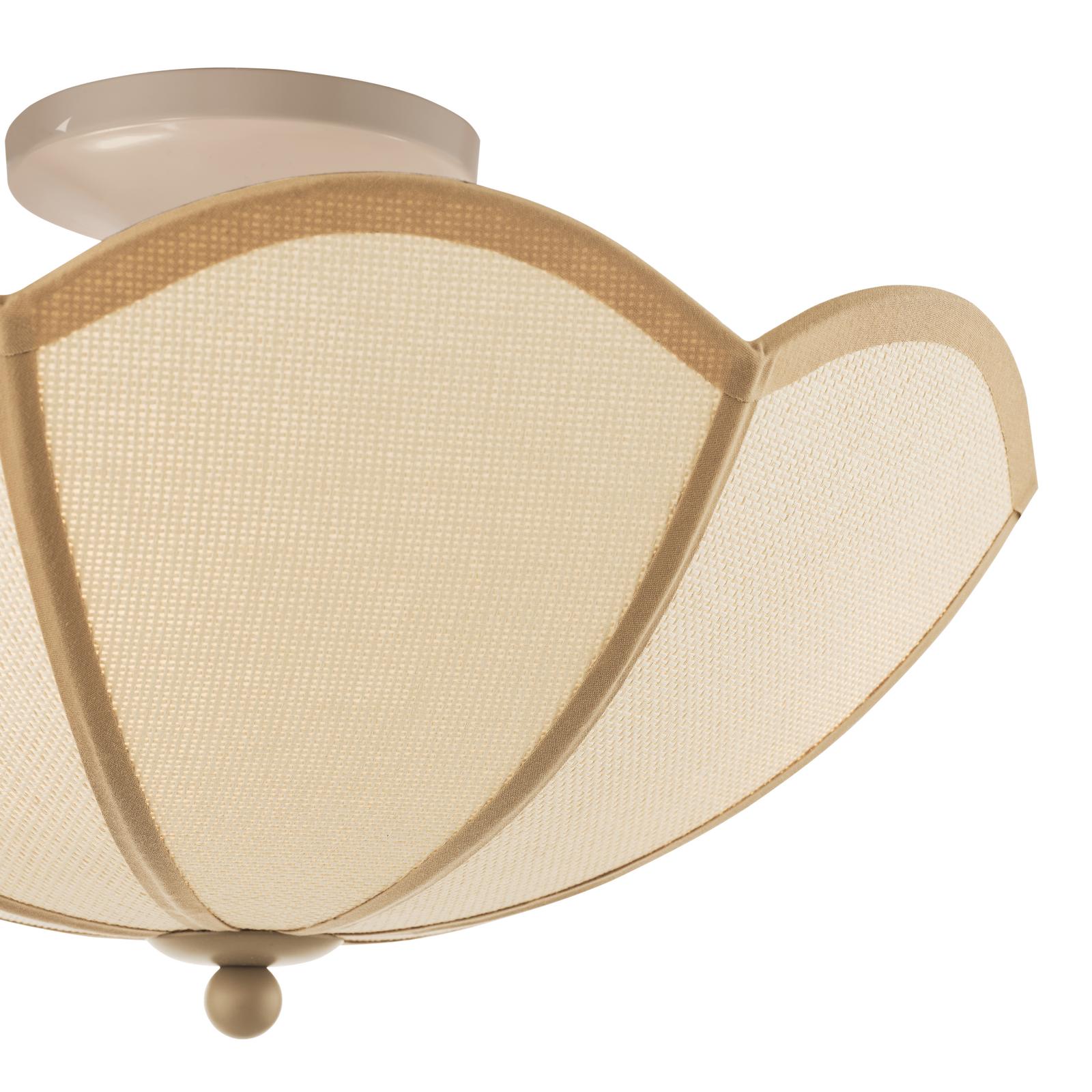 GIU5329 Giuliana 3 Light Semi-Flush Natural Wood and Satin Taupe