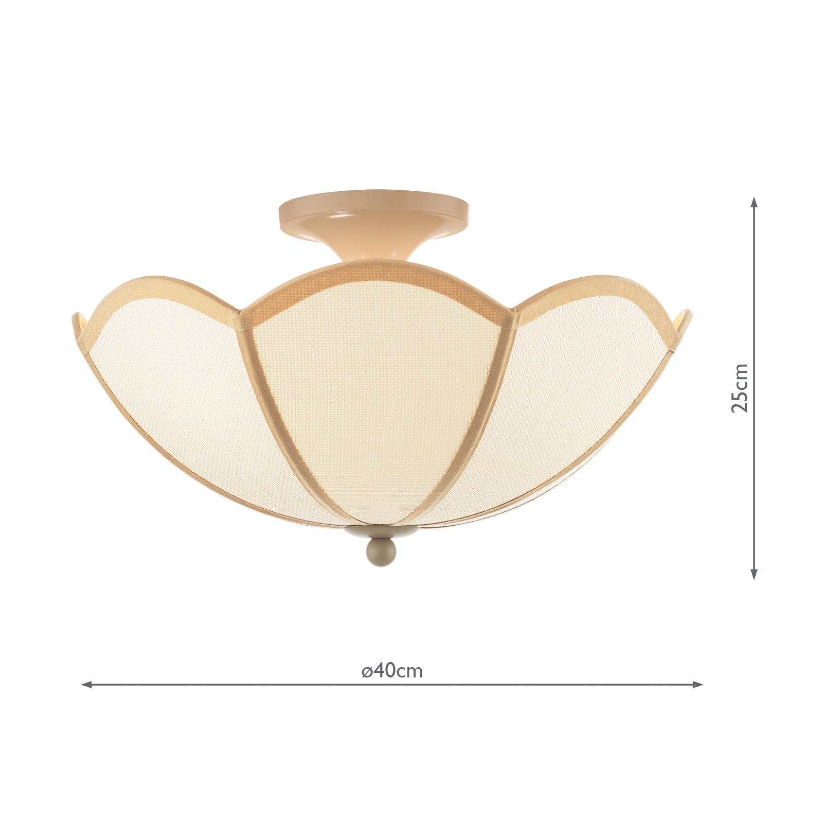 GIU5329 Giuliana 3 Light Semi-Flush Natural Wood and Satin Taupe