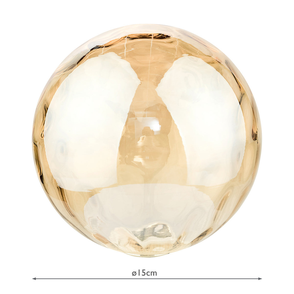 GL11 Mix & Match Amber Dimpled Glass G9 15cm Shade Only (S)